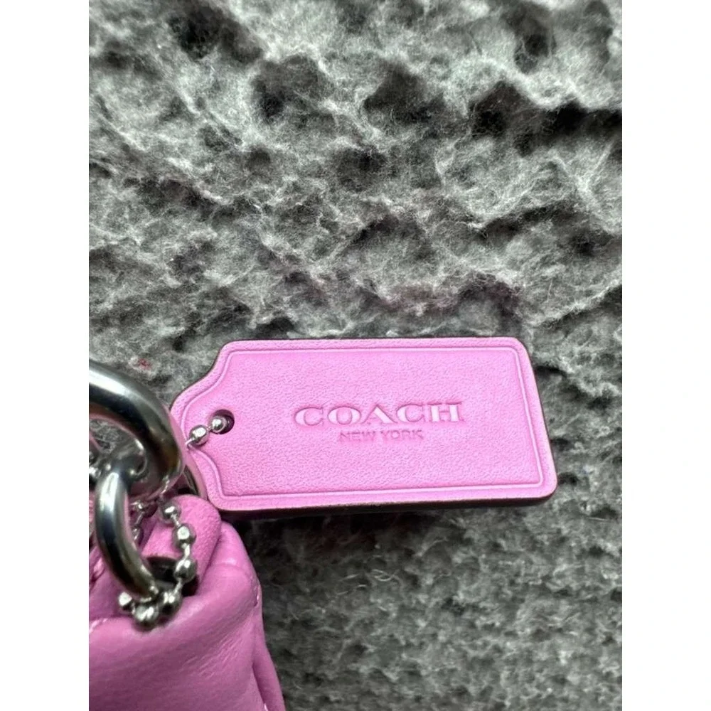 Coach Women's Quilted‎ Pillow Leather Wrislet Pouch Bag Fucshia Pink M2457-CW580